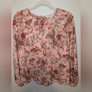 Loft Women's Long Sleeve Floral Top